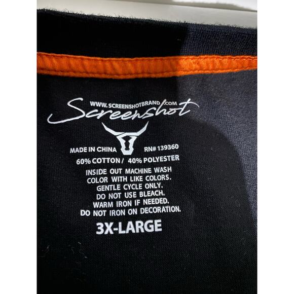 SCREENSHOT Fire Men's T-Shirt Black Size 3 XL - Picture 4 of 6